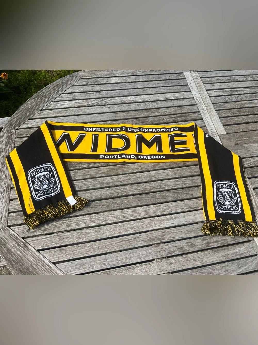 Widmer Portland Yellow and Black Soccer Fan Scarf